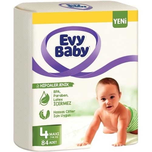 Evy Baby Bebek Bezi 4 Beden 7-14 KG Maxi 84 Adet Süper Fırsat Pk