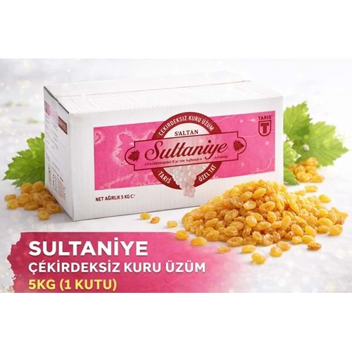 Tariş Sultaniye Çekirdeksiz Kuru Üzüm 5KG (1 Kutu)