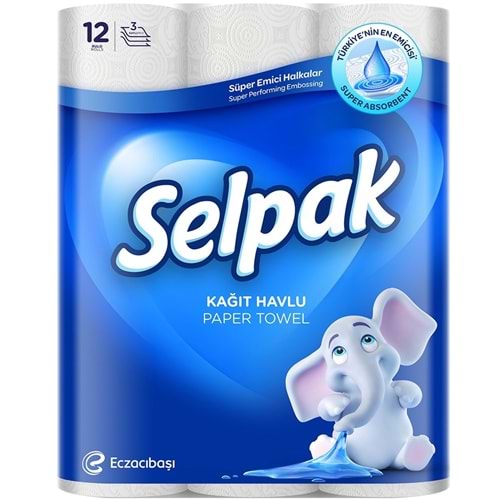 Selpak Kağıt Havlu 12 Li Pk (3 Katlı)