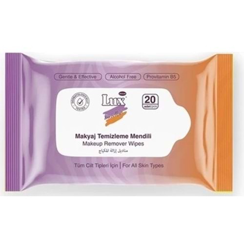 Lux Makyaj Temizleme Mendili Havlu 20 Yaprak Tekli Pk