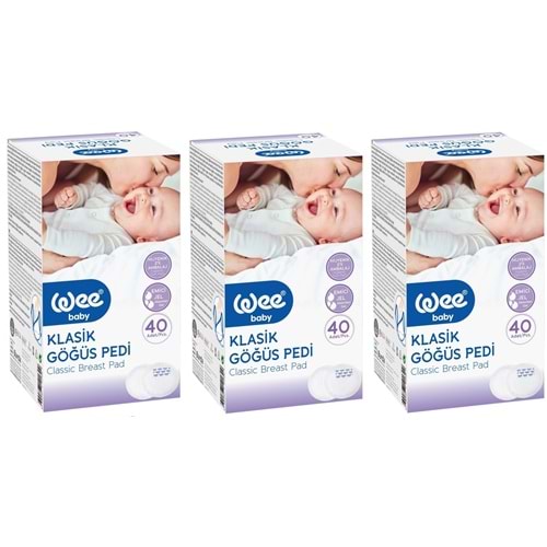 Wee Baby Klasik Göğüs Pedi (40 Lı) 120 Adet (3Pk*40)