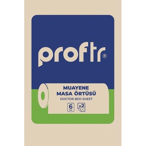 Proftr Hasta Muayene Masa Örtüsü Çift Katlı 50*25CM 50 Metre (6 Lı Set) 1 Koli