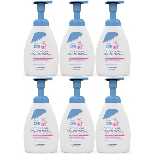Sebamed Bebek Saç Yüz ve Vücut Köpüğü 400ML (pH 5.5 Yenidoğan Hassas Cilt) (6 Lı Set)