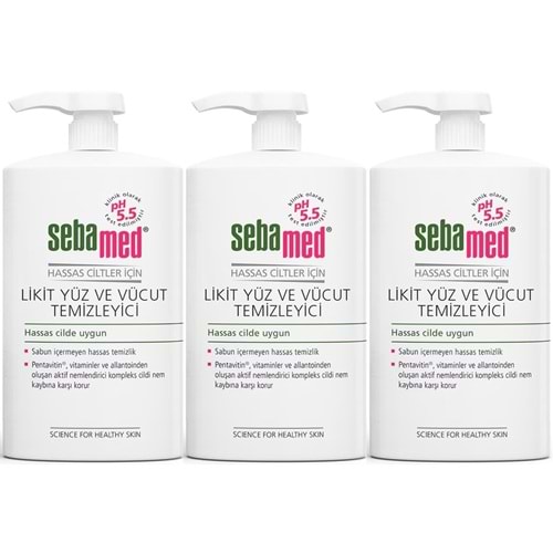 Sebamed Yüz ve Vücut Temizleyici Likit 300 ML (3 Lü Set)