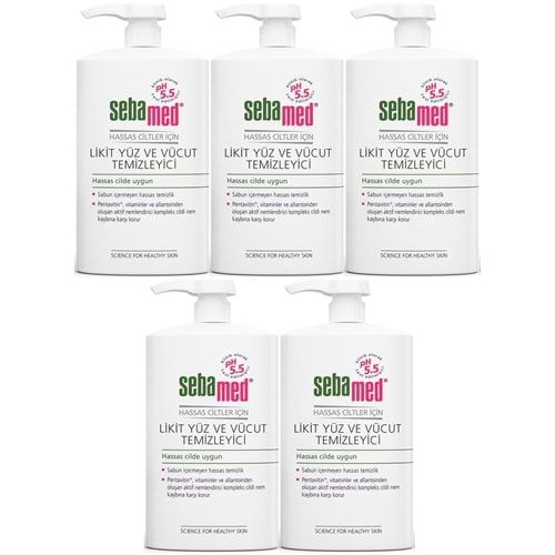 Sebamed Yüz ve Vücut Temizleyici Likit 300 ML (5 Li Set)