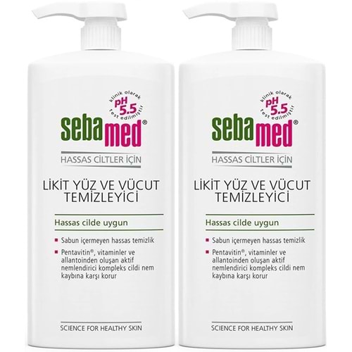 Sebamed Yüz ve Vücut Temizleyici Likit 750 ML (2 Li Set)