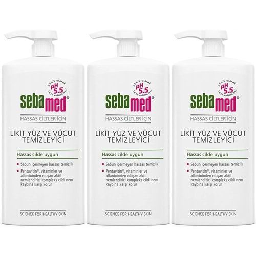 Sebamed Yüz ve Vücut Temizleyici Likit 750 ML (3 Lü Set)