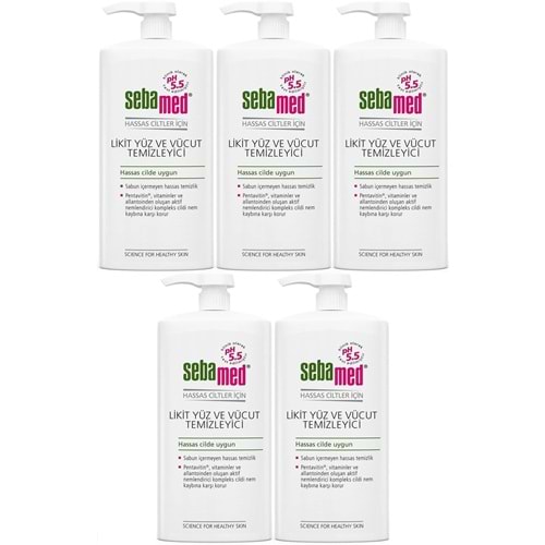 Sebamed Yüz ve Vücut Temizleyici Likit 750 ML (5 Li Set)