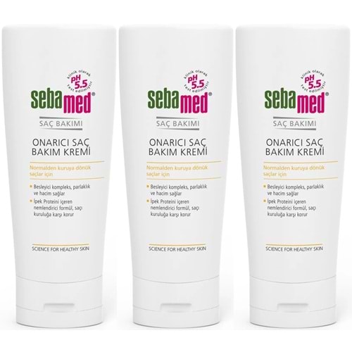 Sebamed Onarıcı Saç Bakım Kremi 200 ML (3 Lü Set)