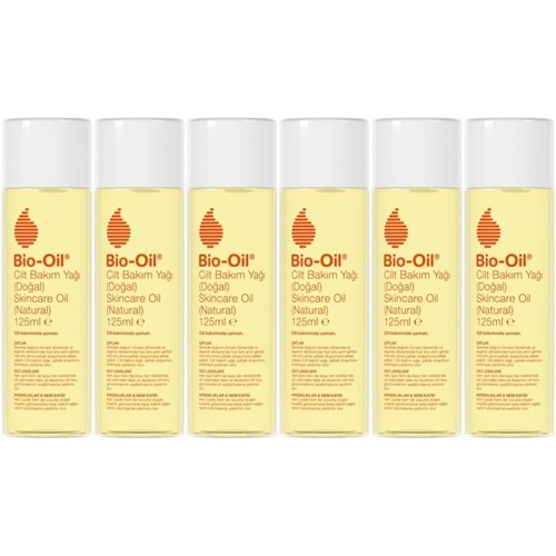 Bio-Oil %100 Natural Çatlak & Leke Karşıtı Nemlendirici Doğal Cilt Bakım Yağı 125ML (6 Lı Set)