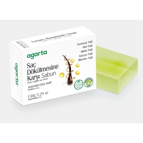 Agarta El Yapımı Doğal Sabun 150GR Saç Dökülmesine Karşı