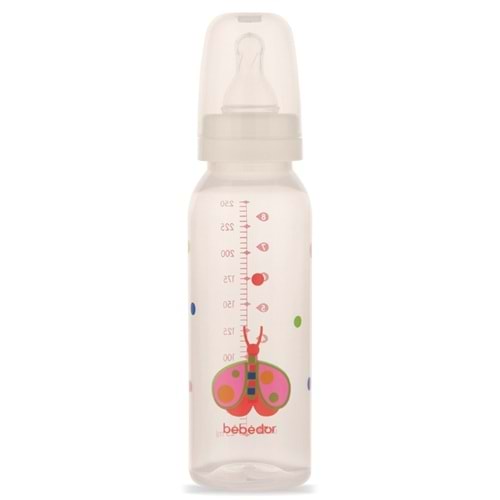 Bebedor Desenli PP Biberon 250ML (Kod:24302) - Kırmızı