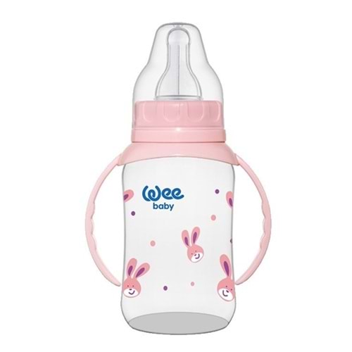 Wee Baby P.P Kulplu Biberon 150ML (Kod:744) - Pembe