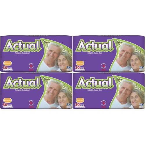Actual Yetişkin Hasta Bezi Bel Bantlı S - Small - Küçük 120 Adet (4PK*30)