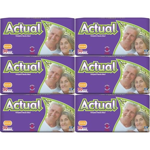 Actual Yetişkin Hasta Bezi Bel Bantlı S - Small - Küçük 180 Adet (6PK*30)