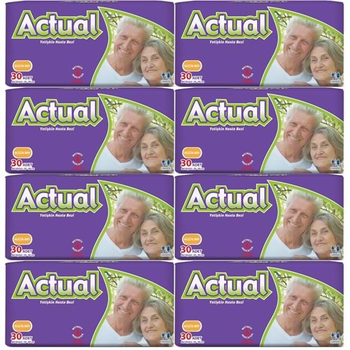 Actual Yetişkin Hasta Bezi Bel Bantlı S - Small - Küçük 240 Adet (8PK*30)