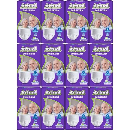Actual Emici Külot Yetişkin Bezi L - Large - Büyük (Islaklık Göstergeli) 360 Adet