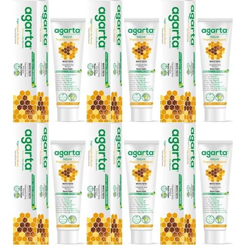 Agarta Doğal Diş Macunu 100ML Propolisli (6 Lı Set)