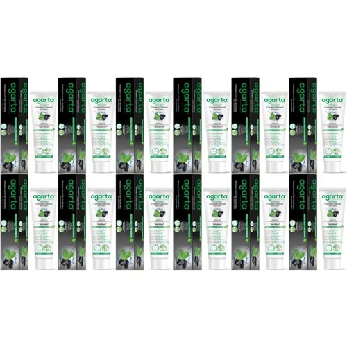 Agarta Doğal Diş Macunu 100ML Aktif Karbonlu (12 Li Set)