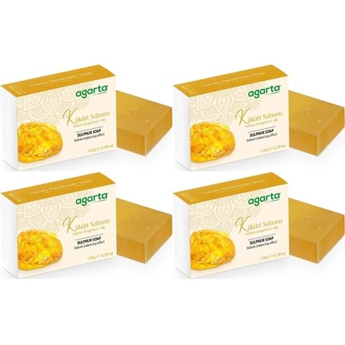 Agarta El Yapımı Doğal Sabun 150GR Kükürt (4 Lü Set)