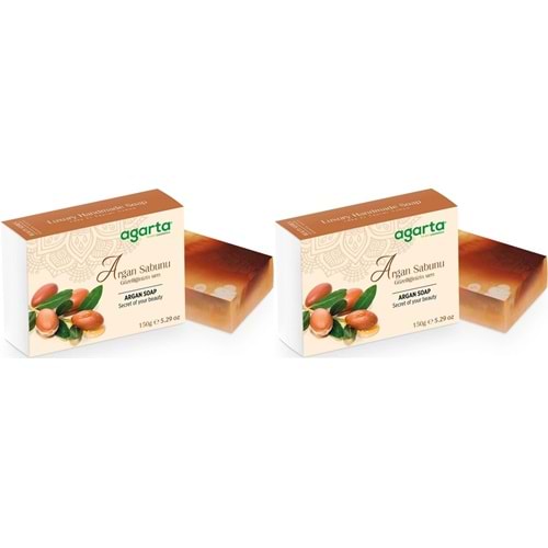 Agarta El Yapımı Doğal Sabun 150GR Argan (2 Li Set)