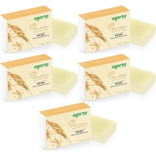 Agarta El Yapımı Doğal Sabun 150GR Pirinç (5 Li Set)