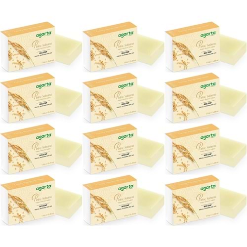 Agarta El Yapımı Doğal Sabun 150GR Pirinç (12 Li Set)