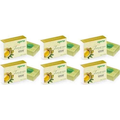 Agarta El Yapımı Doğal Sabun 150GR Zeytinyağlı (6 Lı Set)
