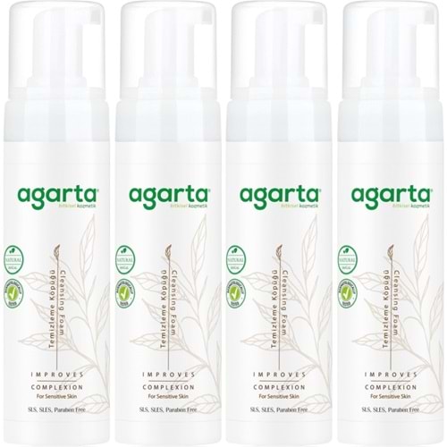 Agarta Doğal Yüz Temizleme Köpüğü 225ML (4 Lü Set)