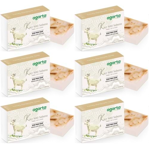 Agarta El Yapımı Doğal Sabun 150GR Keçi Sütü (6 Lı Set)