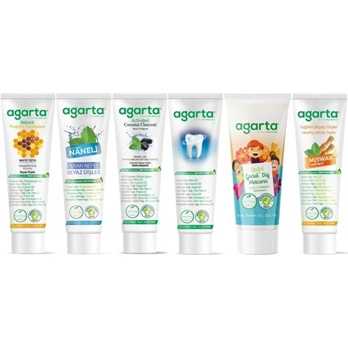 Agarta Doğal Diş Macunu 100ML Karma (6 Lı Set) Avantaj Paket