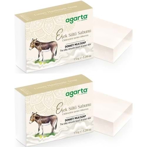 Agarta El Yapımı Doğal Sabun 150GR Eşek Sütü (2 Li Set)