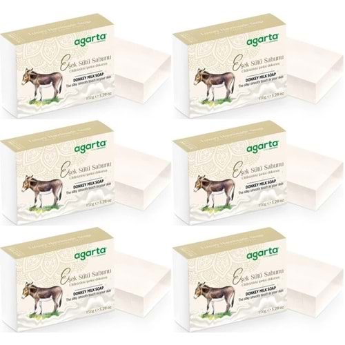 Agarta El Yapımı Doğal Sabun 150GR Eşek Sütü (6 Lı Set)