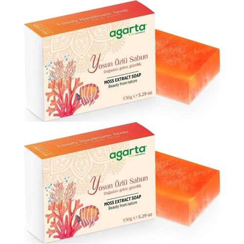 Agarta El Yapımı Doğal Sabun 150GR Yosun Özlü (2 Li Set)