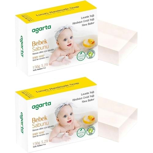 Agarta El Yapımı Doğal Sabun 150GR Bebek (2 Li Set)