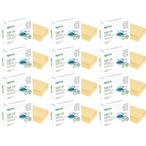Agarta El Yapımı Doğal Sabun 150GR Yağlı Cilt (12 Li Set)