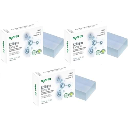Agarta El Yapımı Doğal Sabun 150GR Kollajen (3 Lü Set)