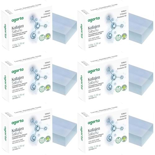 Agarta El Yapımı Doğal Sabun 150GR Kollajen (6 Lı Set)