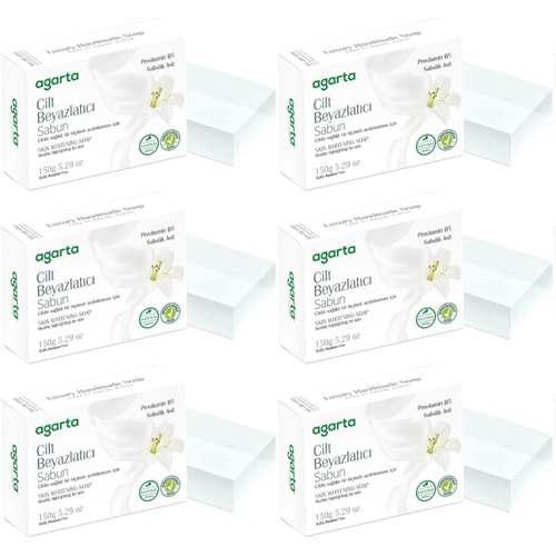 Agarta El Yapımı Doğal Sabun 150GR Cilt Beyazlatıcı (6 Lı Set)