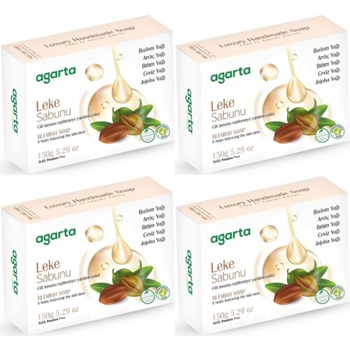 Agarta El Yapımı Doğal Sabun 150GR Leke (4 Lü Set)