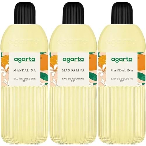 Agarta Kolonya 400 ML Mandalina 80 Derece Pet Şişe (3 Lü Set)