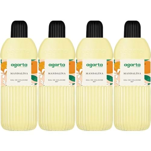 Agarta Kolonya 400 ML Mandalina 80 Derece Pet Şişe (4 Lü Set)