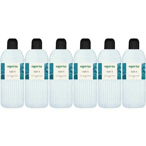 Agarta Kolonya 400 ML Aqua 80 Derece Pet Şişe (6 Lı Set)