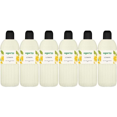 Agarta Kolonya 400 ML Limon 80 Derece Pet Şişe (6 Lı Set)
