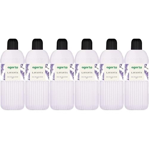 Agarta Kolonya 400 ML Lavanta 80 Derece Pet Şişe (6 Lı Set)