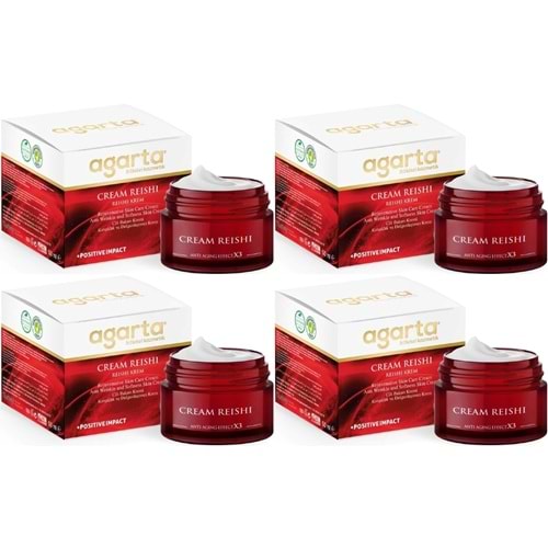 Agarta Doğal Yaşlanma Karşıtı Reishi Kremi 50 ML (Kırışıklık - Dolgunlaştırıcı) (4 Lü Set)