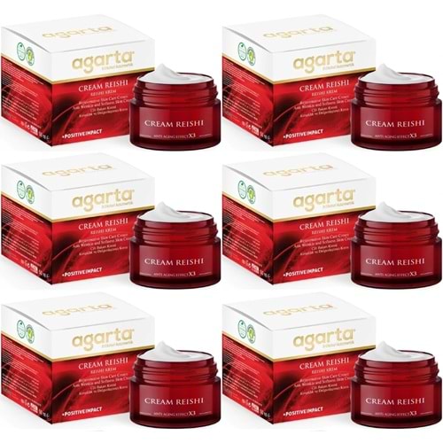 Agarta Doğal Yaşlanma Karşıtı Reishi Kremi 50 ML (Kırışıklık - Dolgunlaştırıcı) (6 Lı Set)