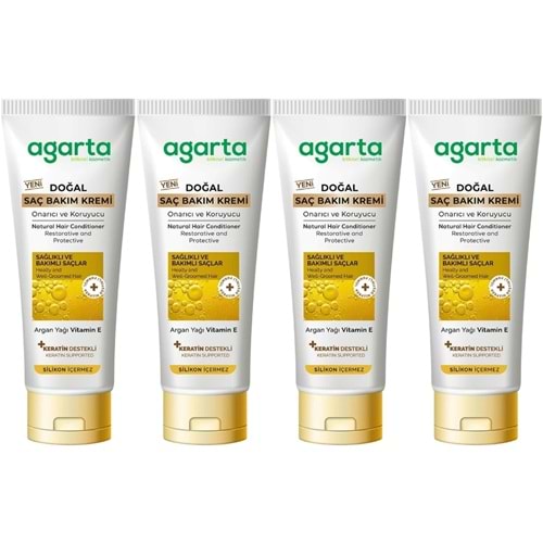 Agarta Doğal Güçlü Bakım Saç Güzelleştirici Krem 250 ML (4 Lü Set)