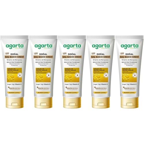 Agarta Doğal Güçlü Bakım Saç Güzelleştirici Krem 250 ML (5 Li Set)