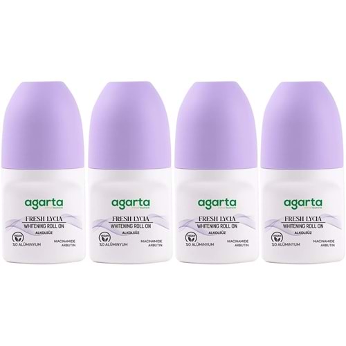 Agarta Roll-On Kadın 50 ML Fresh Lycıa Sensatıon (24 Saat Etkili Ter Kokusu Önleyici) (4 Lü Set)